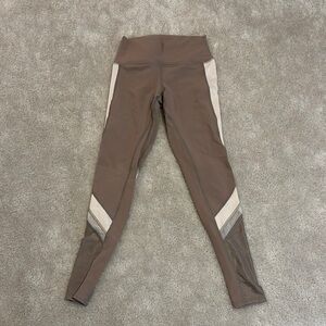 Alo Yoga Brown and Beige High-Waisted Leggings